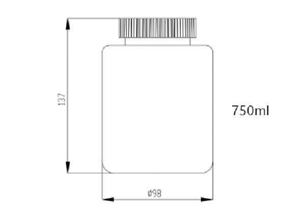 Centrifuge Bottle Product Characteristic of 750mL Centrifuge Bottle