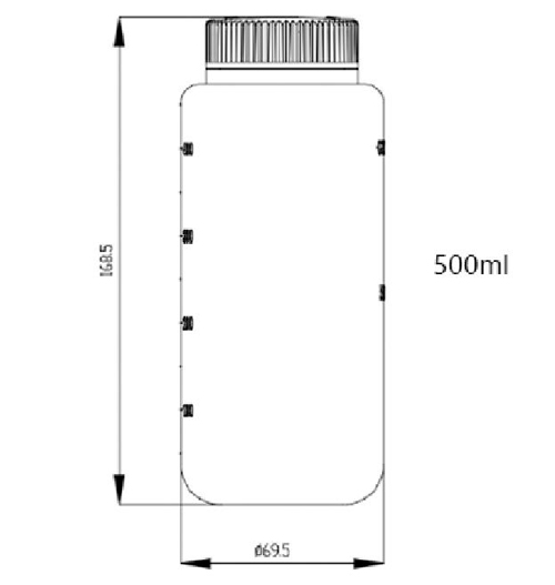 Glass Centrifuge Bottles Product Characteristics of 500mL High-Speed Centrifuge Bottle