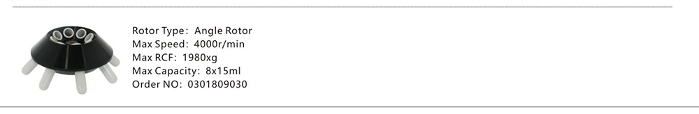 TD4 Centrifuge Rotor Parameter Of TD4 8x15mL Low Speed CGF Centrifuge for Dentistry