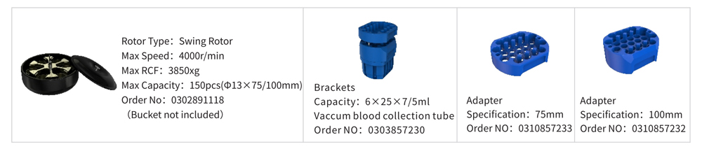 Automatic Centrifuge Rotor Parameter Of CTK150R Large Capacity Low Speed Automated Decapping Centrifuge